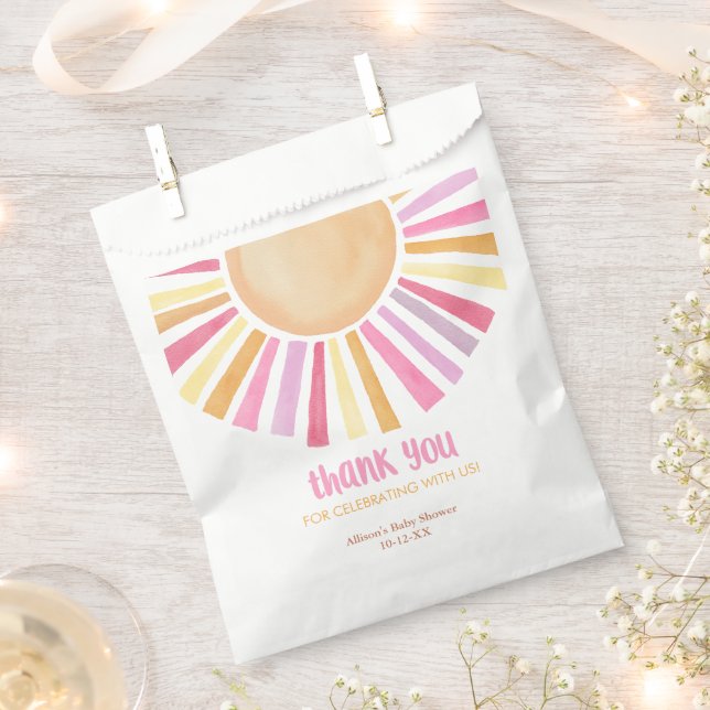 Boho sonnenschirm Mädchen Babydusche Geschenktütchen (Ausgeschnitten)