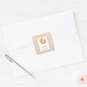 Boho Sonnenstrahl Regenbogen Baby Shower Danke Quadratischer Aufkleber