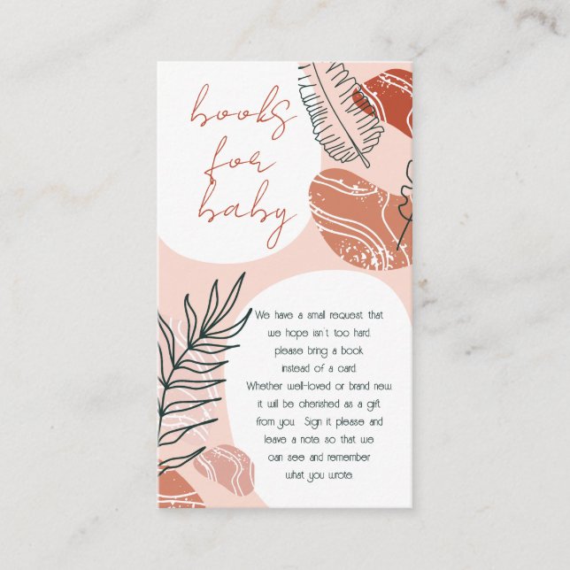 Boho Southwest Desert Baby Showbücher für Baby Begleitkarte (Vorderseite)
