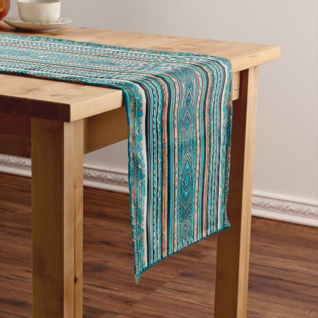Boho Southwest Inspiriert Kurzer Tischläufer (Beispiel)