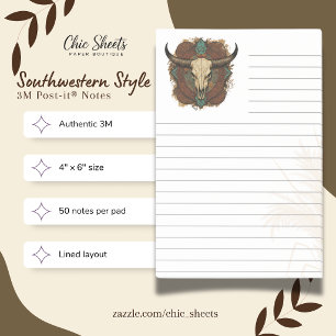 Boho-Southwestern Style Flair Lined 3M Post-it Klebezettel