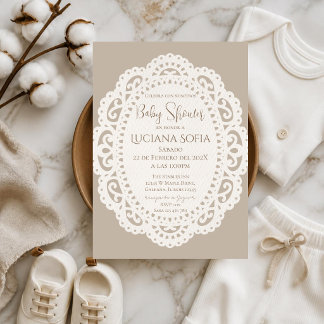 Boho spanische Babyparty-Einladung für Mädchen Einladung