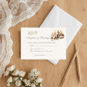 Boho-Spanische Hochzeit-RSVP-Karte Begleitkarte