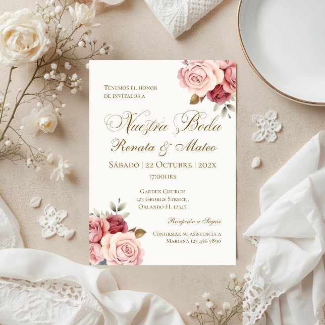 Boho spanische Hochzeitseinladung Einladung (Von Creator hochgeladen)