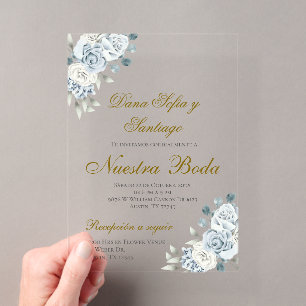 Boho Spanish Wedding Akryllische Einladung