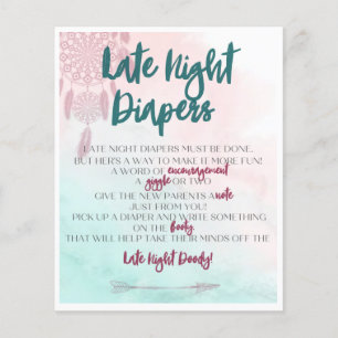 Boho Spate Night Diapers Activity