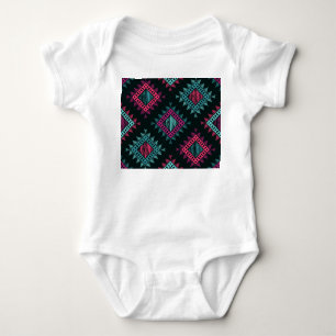 Boho Spirit: Ethnisch-ethnisch-nahtlos im Stamm Baby Strampler