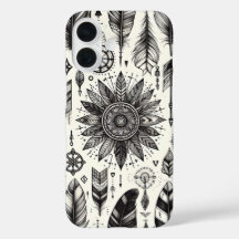 Boho Spirit - HandGezeichnet Federn & Pfeile Telef