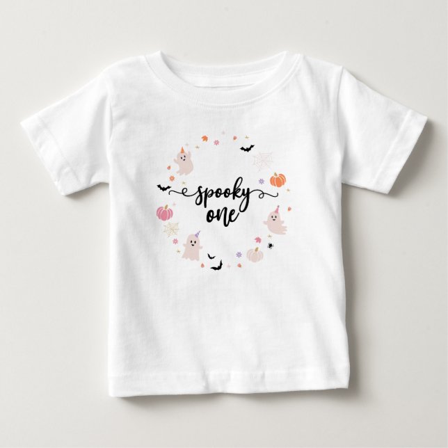 Boho spooky One Halloween Niedlich Ghost Baby T-shirt (Vorderseite)
