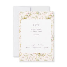 Boho Spring Botanical Big Wildblume Wedding RSVP