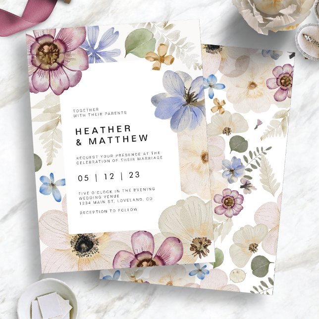 Boho Spring Floral Wedding Einladungen (Boho Spring Floral Wedding Invitations by Painted Paperie
)