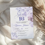 Boho Spring staubig lila pink maul floral Einladung<br><div class="desc">Boho Spring staubige lila pink-violett blühende süße 16 Einladungen. Dieses außergewöhnliche böhmische Blumendesign besticht durch handbemalte Aquarellbilder in lila, staubblauen, staubigen Rosa-, Lila-, Braun- und Beige-Blume sowie durch die Kombination moderner trendiger Kalligraphie-Script-Schriftart. Т seine unwiderstehliche farbenfrohe Symphonie ist elegant Set auf Elfenbein Aquarell Hintergrund. Feine lila und pulvrige blaue Frühlingsblumen...</div>