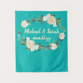 Boho Spring Wedding Empfang Foto Stand Hintergrund Wandteppich