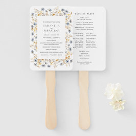 Boho Spring Wildblume | Botanisches Hochzeitsprogr Fächer