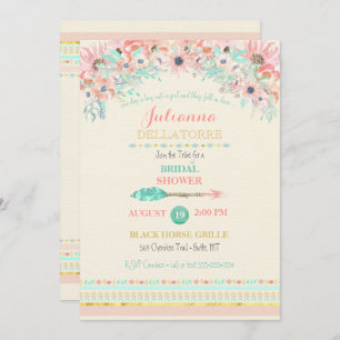 Boho Stammes- Einladung