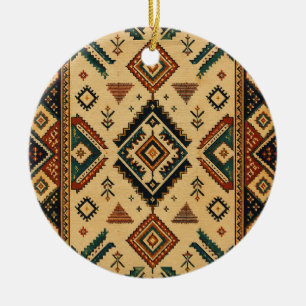 Boho-Stammes-Geometrisches Muster Keramik-Weihnach Keramik Ornament