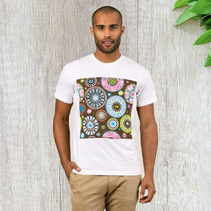 Boho-Stammes-Mandala-Muster Blumenkreise T-Shirt