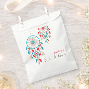 Boho-Stammesfeder-Traumfänger-Hochzeit Geschenktütchen