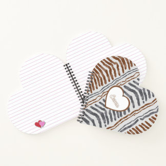 Boho-Stammesherz Spiralblock Notizbuch