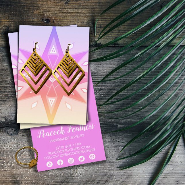 Boho Stars Earring Necklace Juwelier Display Card (Von Creator hochgeladen)