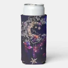 Boho Stars & Moon Lila Tall Selters Dosenkühler