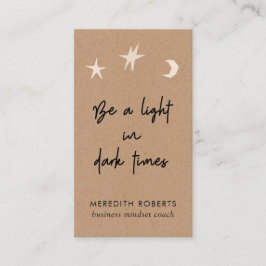 Boho Stars Moon Motivierend Quote Kraft Visitenkarte