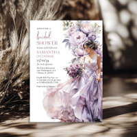 Boho staubige lila Blumengrün Brautparty