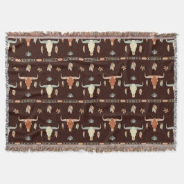 Boho Steer Pattern Decke