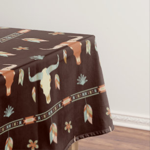 Boho Steer Pattern Tischdecke