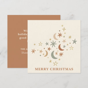 Boho-Sternenhaufen-Weihnachten Feiertagskarte