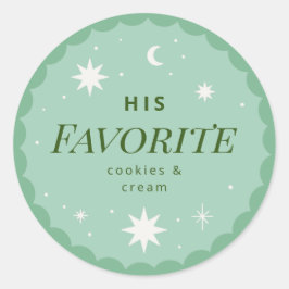 Boho sternt "sein Lieblingsticker" für Gastgeschen Runder Aufkleber