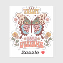 Boho Sticker, Vertraue deinen Visionen
