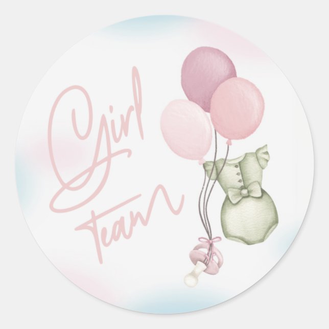 Boho Stickers de révélation de genre Équipe Fille (Devant)