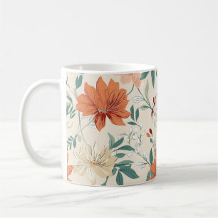 Boho Stil Blume Muster hellen Farben Kaffeetasse