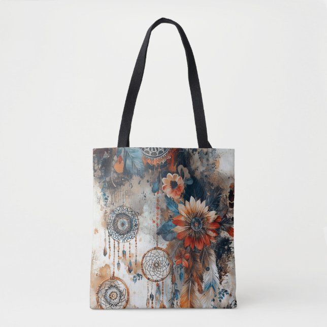 Boho Stil-Design mit Träumern Tasche (Vorderseite)