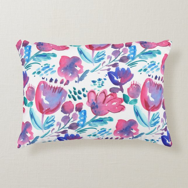 boho Stil florale rustikale Hand gezeichnete Abbil Dekokissen (Vorderseite)