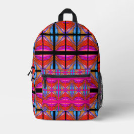 Boho Stil heiß rosa Bedruckter Rucksack