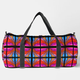 Boho Stil heiß rosa und schwarz Duffle Bag