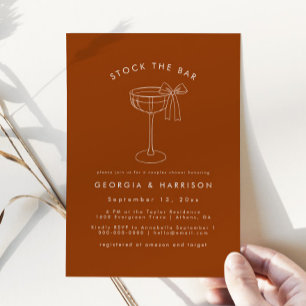 Boho Stock die Dusche Bar Paare Einladung