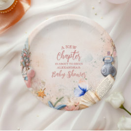 Boho Storybook Baby Shower Pappteller