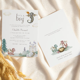 Boho Storybook Dragon ist eine Baby-Dusche Einladung