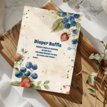 Boho Strawberry Berry Sweet  Diaper Raffle
