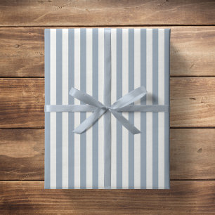 Boho-Streifen gestreift Küsten-Minimalist blau wei Geschenkpapier
