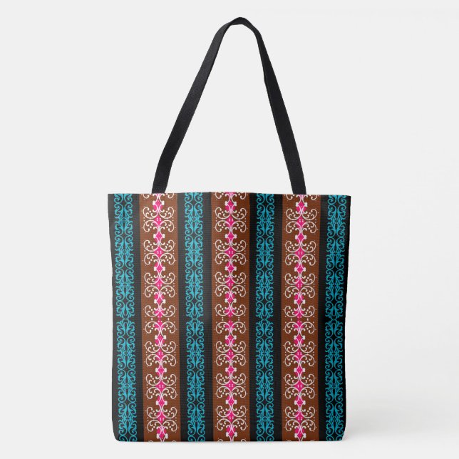 Boho-Streifen Tasche (Vorderseite)