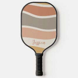 Boho Strip Pattern Individuelle Name Pickleball Pa Schläger