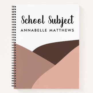 Boho Student School Sujet Carnet Spiral
