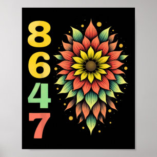 Boho Style 86 47 Trump nicht mein Präsident Poster