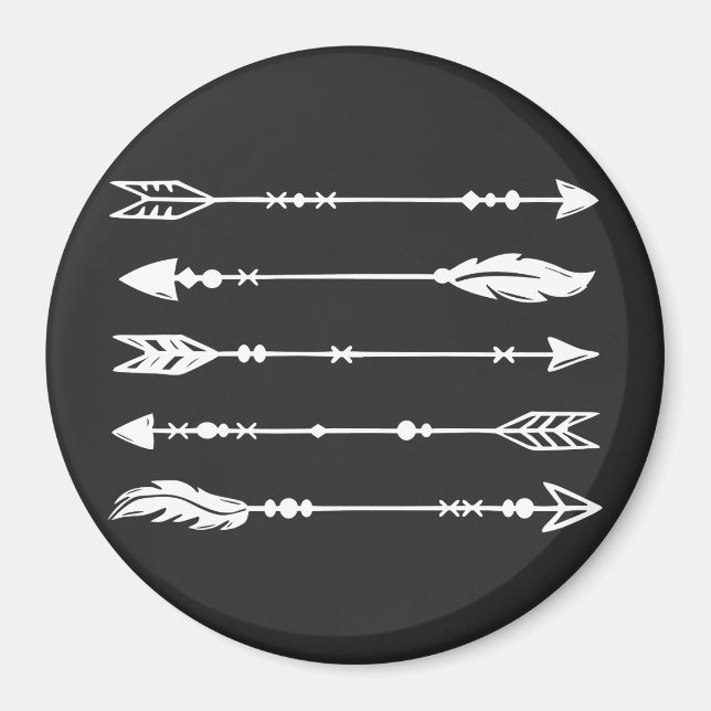 Boho Style Arrows in White Magnet (Vorne)