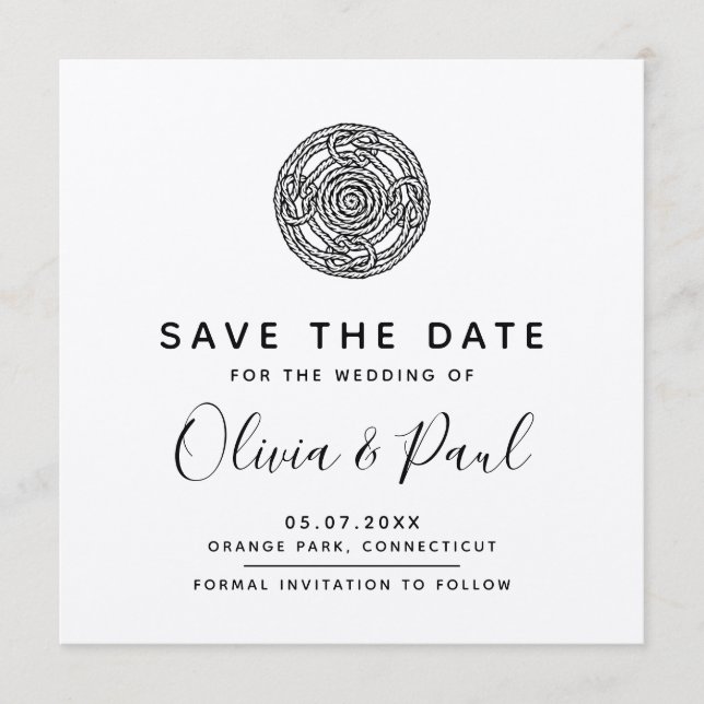 Boho style celtique Enregistrer la carte Mariage D (Devant)