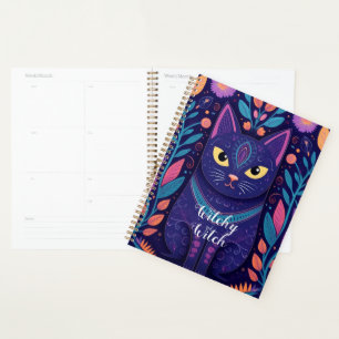 Boho Style/ Floral Cat Lover's Planer